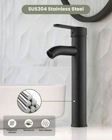 Gotonovo bathroom faucet with single lever for precise control of water and temperature