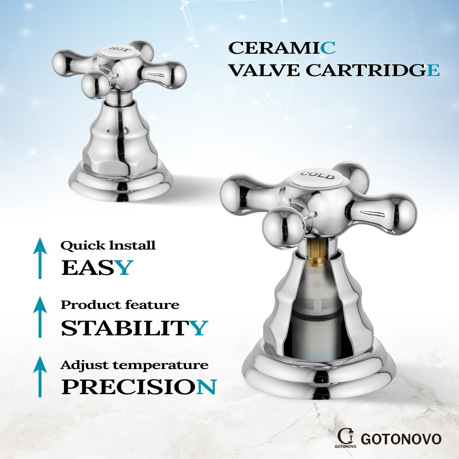 Gotonovo includes 3/8-inch hoses for straightforward installation.