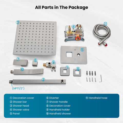 Gotonovo complete shower system kit provides all-in-one setup.