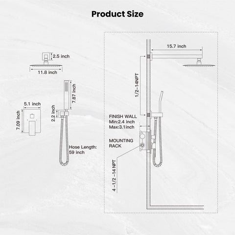 Gotonovo 59-inch hose offers flexible movement for rinsing.