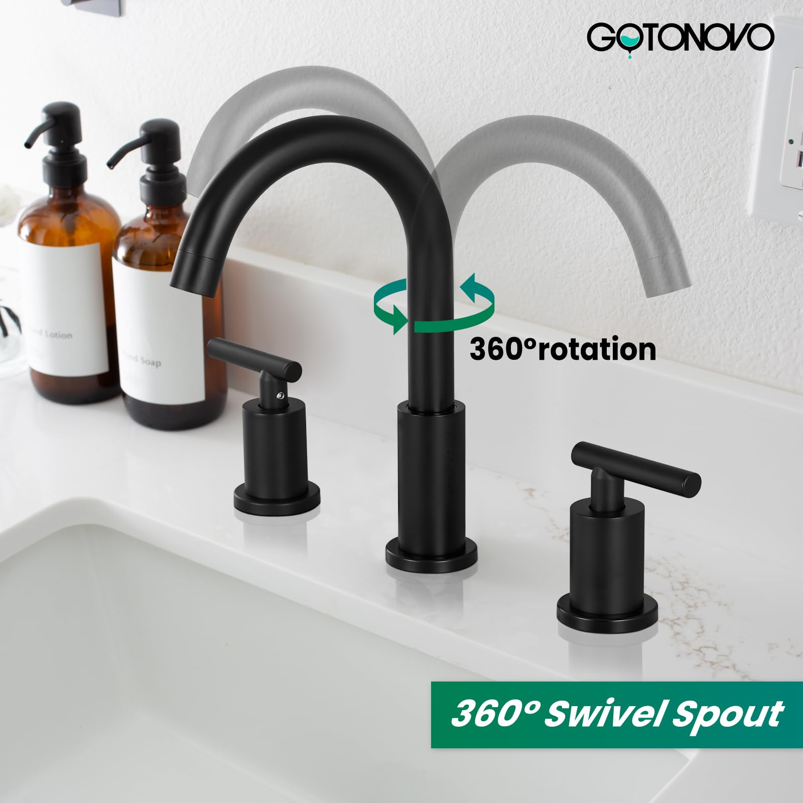 gotonovo faucet package includes mounting hardware and hoses