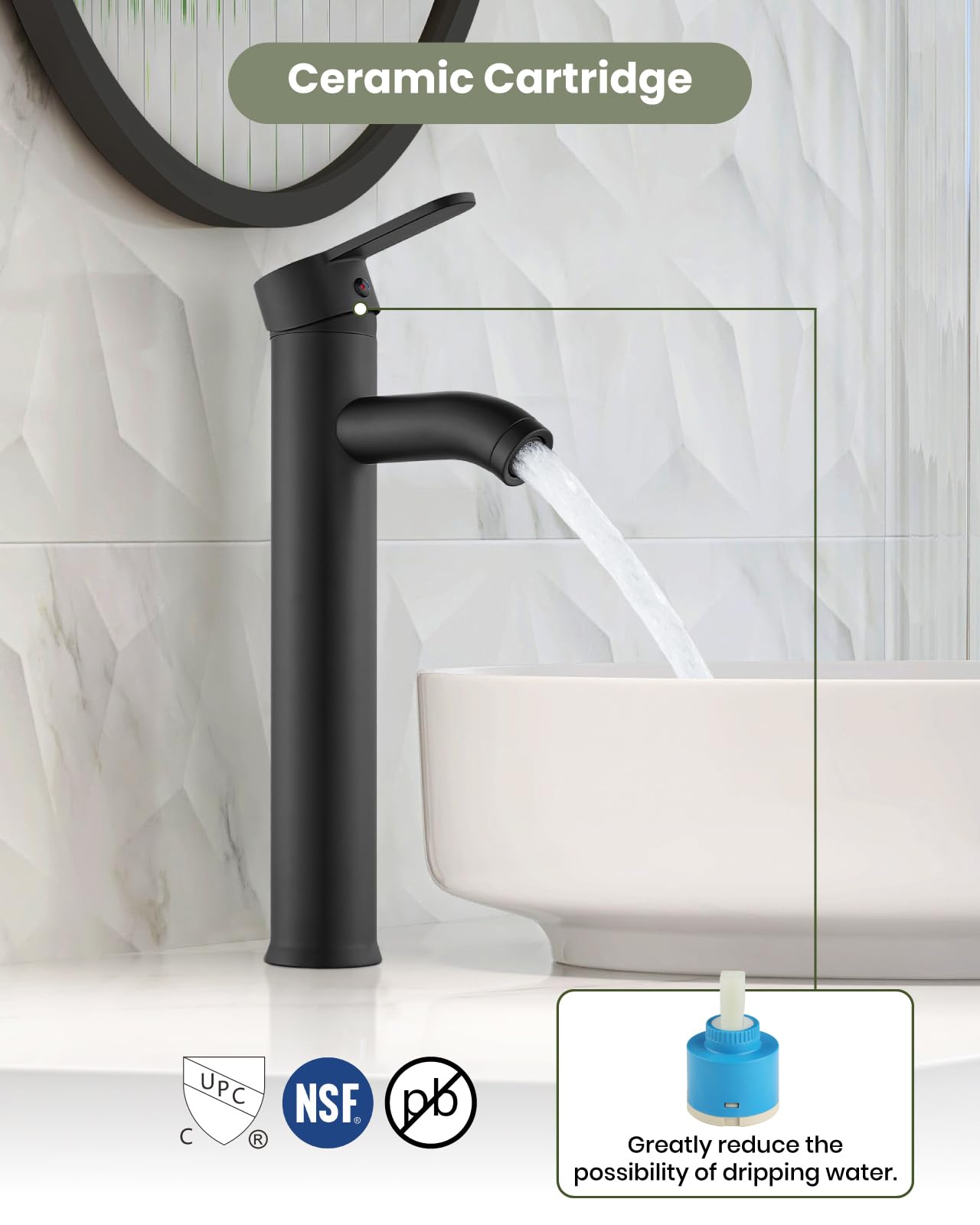 Gotonovo metal pop-up drain designed to match the faucet
