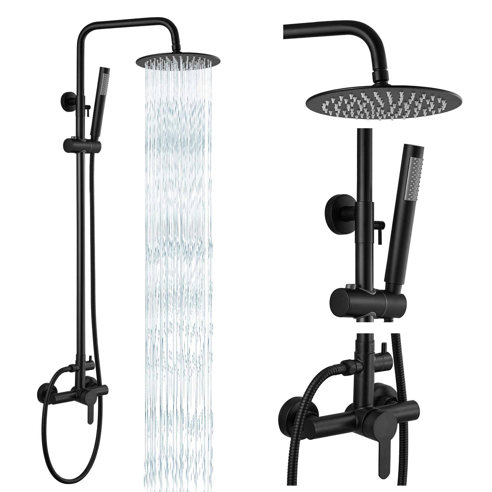 gotonovo outdoor shower rainhead 8 inch for broad coverage after outdoor activities