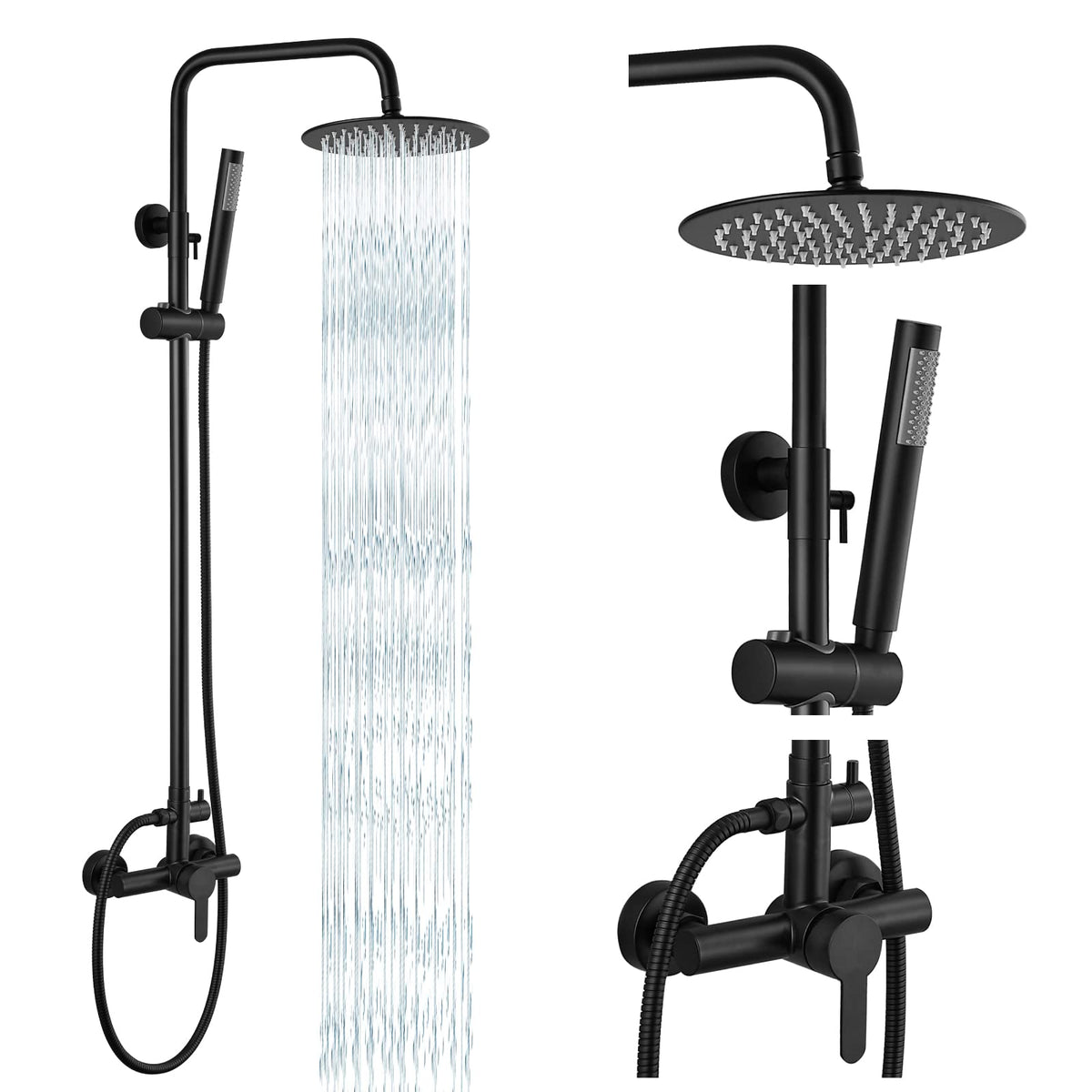 gotonovo outdoor shower rainhead 8 inch for broad coverage after outdoor activities