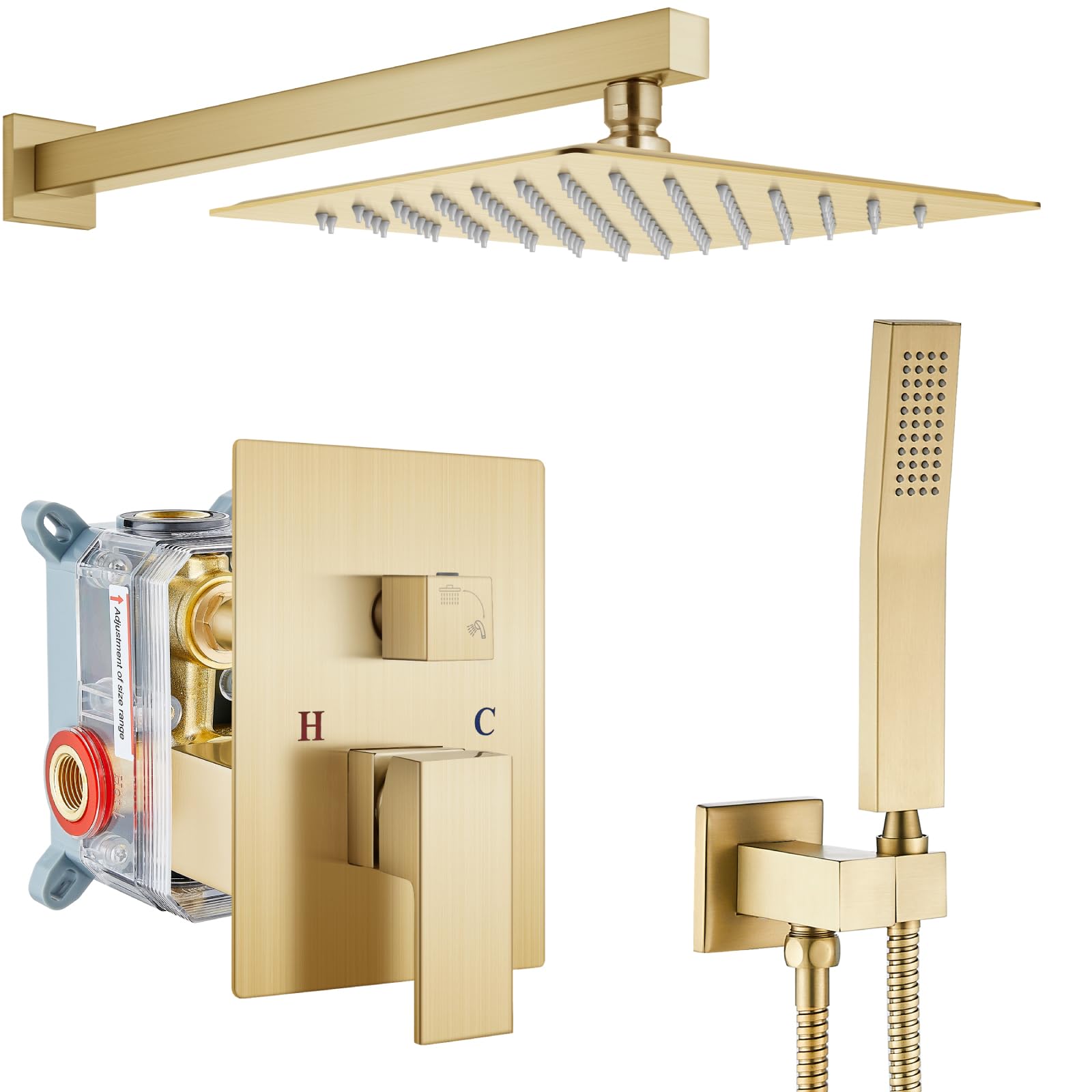 gotonovo rainfall shower head 10-inch delivers wide coverage for a spa-like start