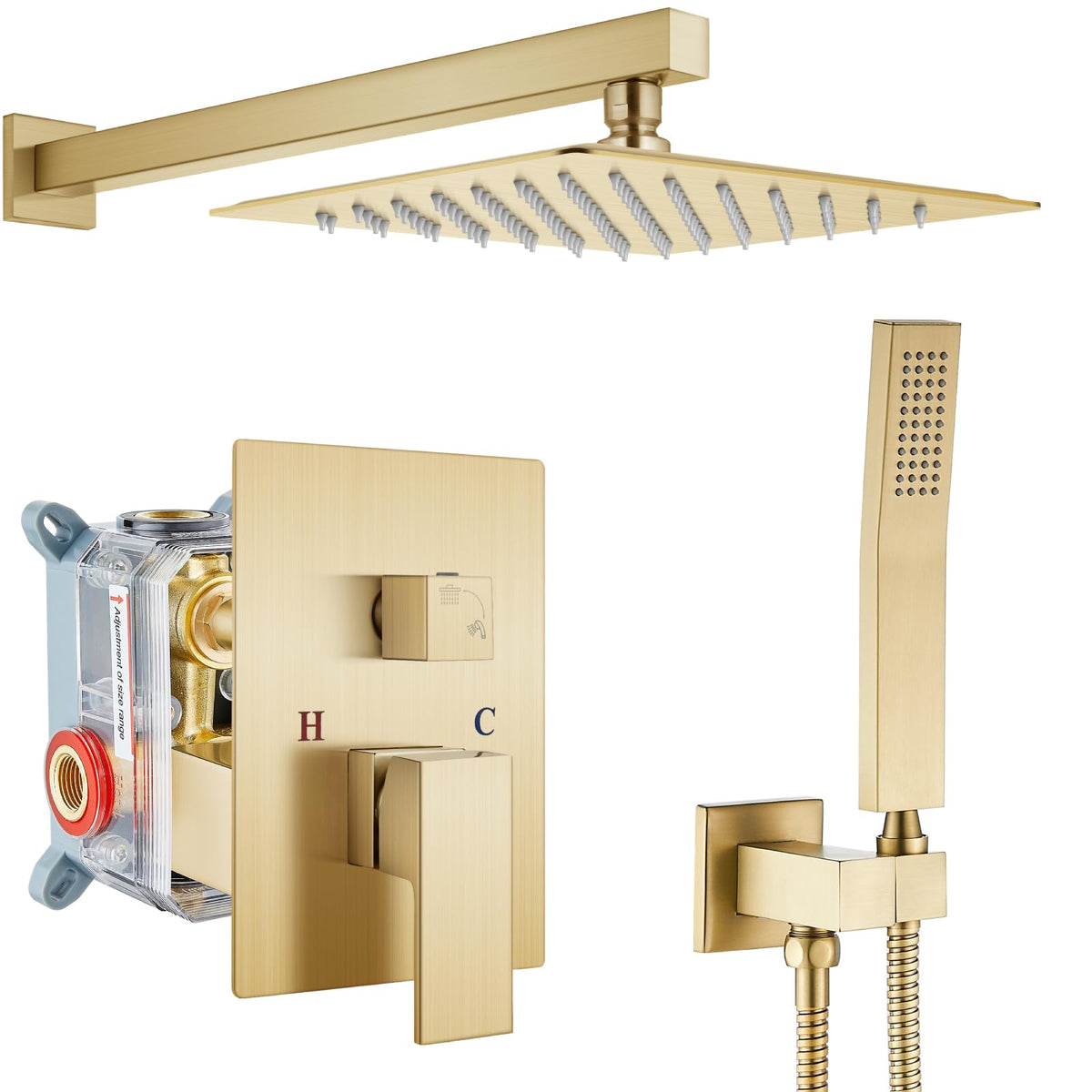 gotonovo rainfall shower head 10-inch delivers wide coverage for a spa-like start