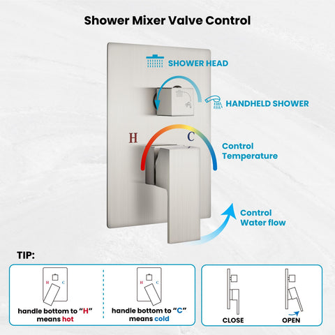 Gotonovo 16-inch shower arm extends reach for spacious mounting.