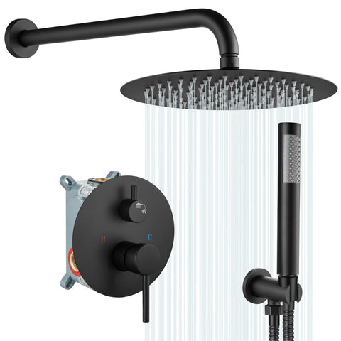 gotonovo 10-inch round rainfall showerhead delivers wide coverage for a spa-like shower