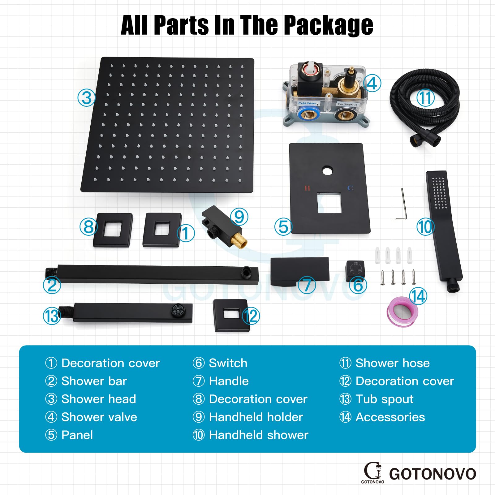 Included installation instructions and hardware for easy setup