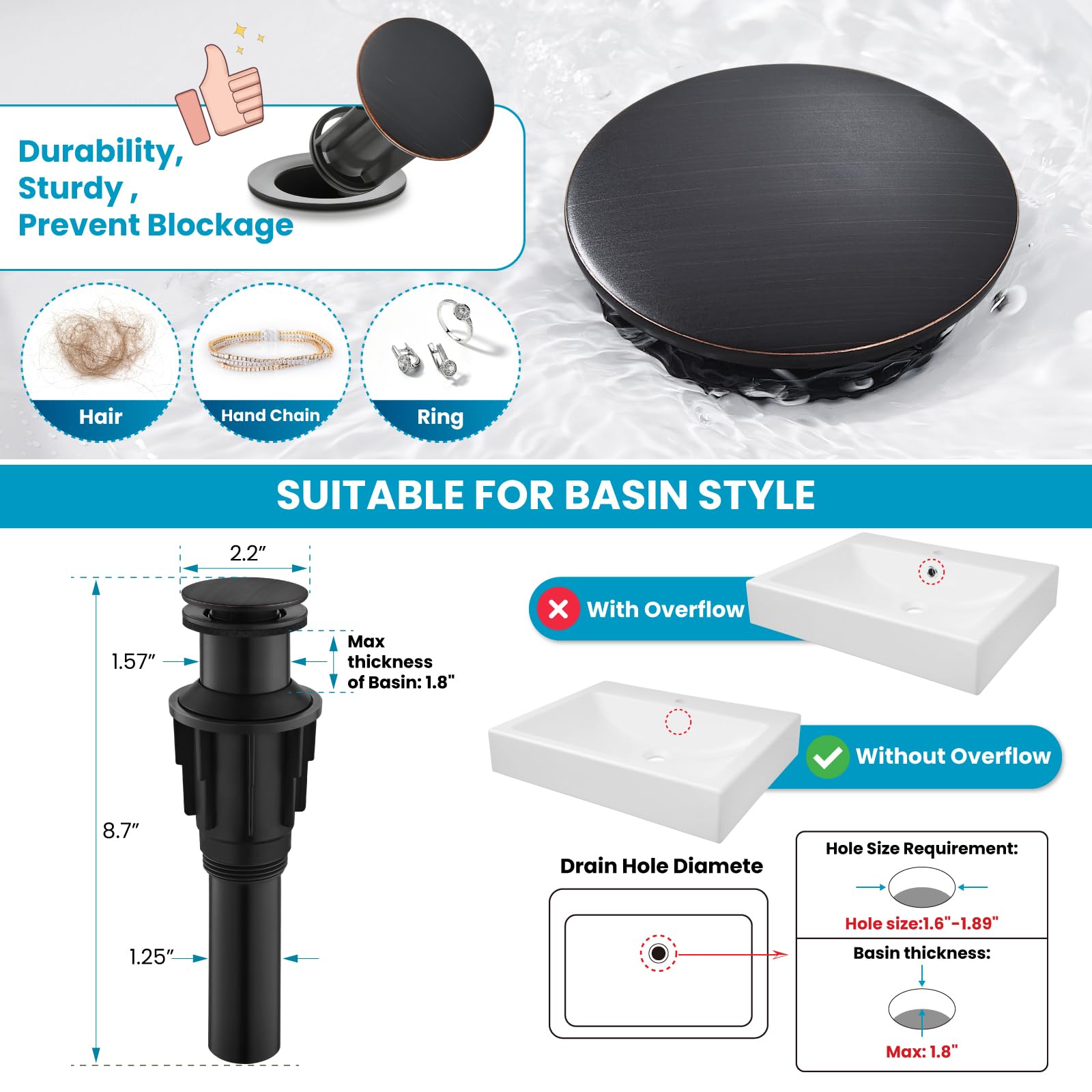 Gotonovo single-handle control for easy water temperature and flow.