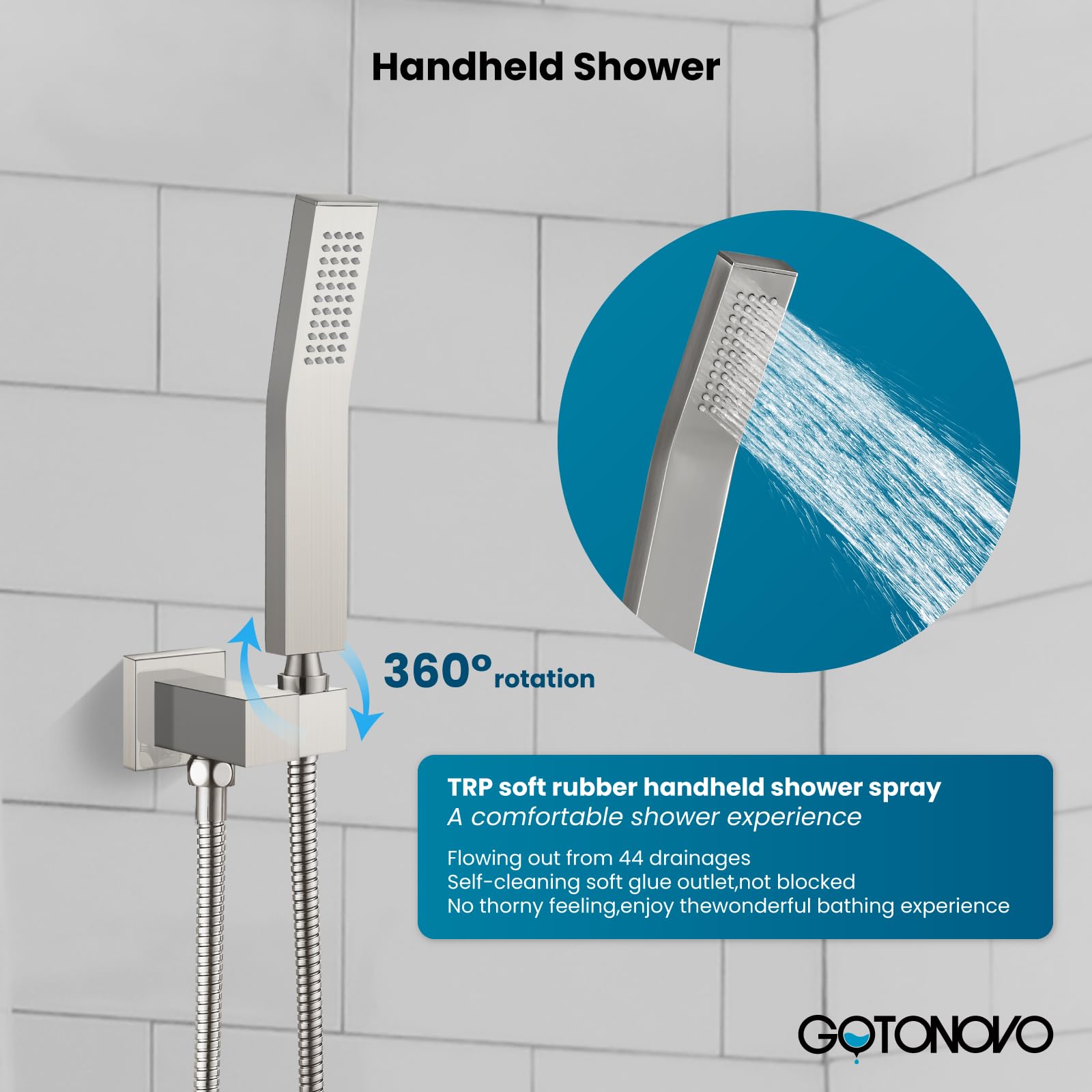 Gotonovo solid brass valve body ensures durable, long-lasting performance.