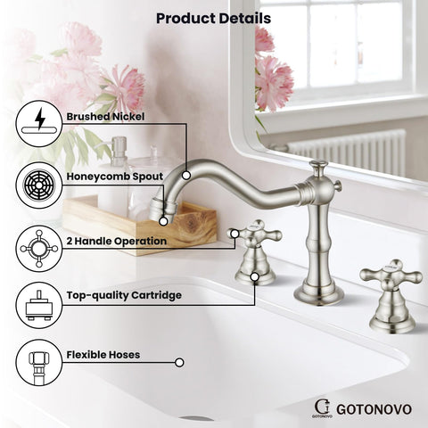 Gotonovo spout reach 7.48 inches enhances usability.