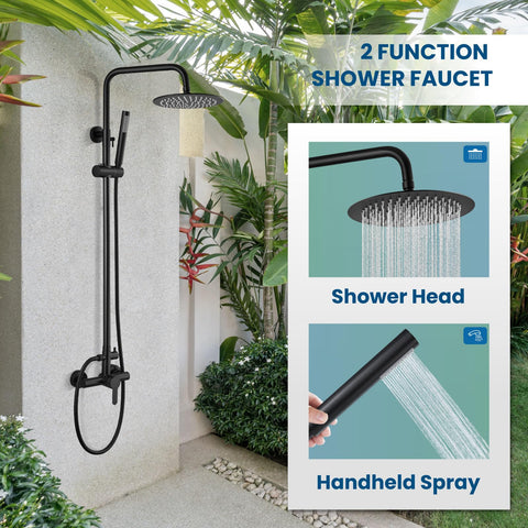 gotonovo SUS304 stainless steel outdoor shower kit resists rust and wear