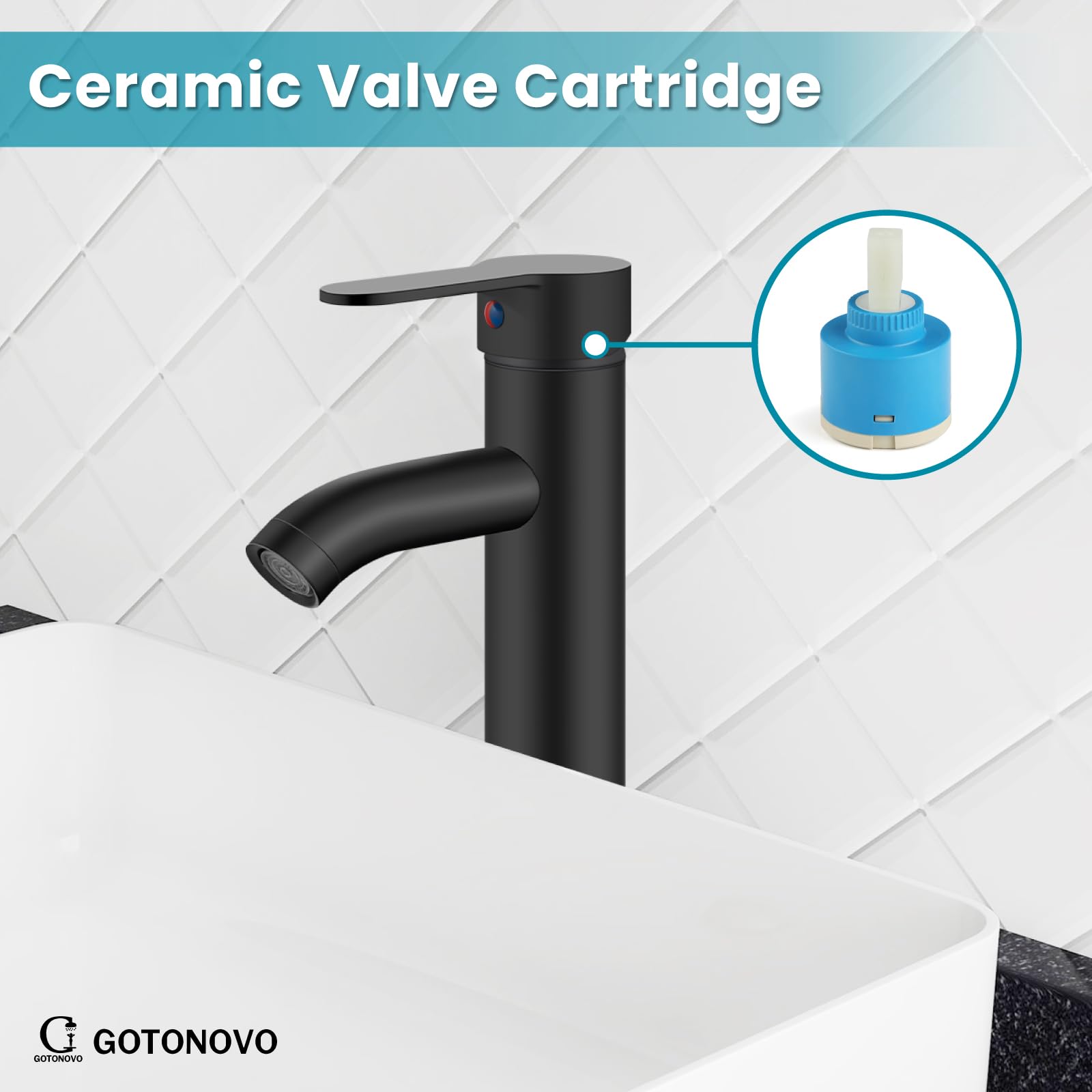 gotonovo Tall height 11.7 inches suits vessel sinks