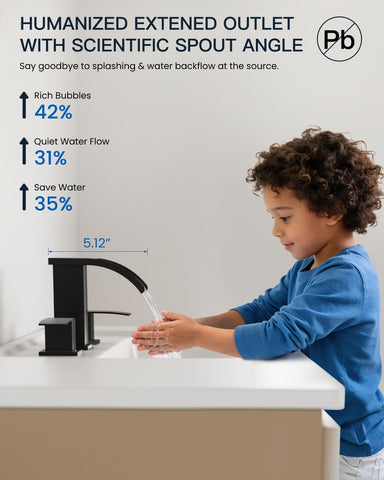 Gotonovo waterfall spout 8-inch wide for a splash-free daily routine.