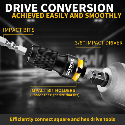 GOTOOLZ square drive fits ratchets and air tools for versatile use