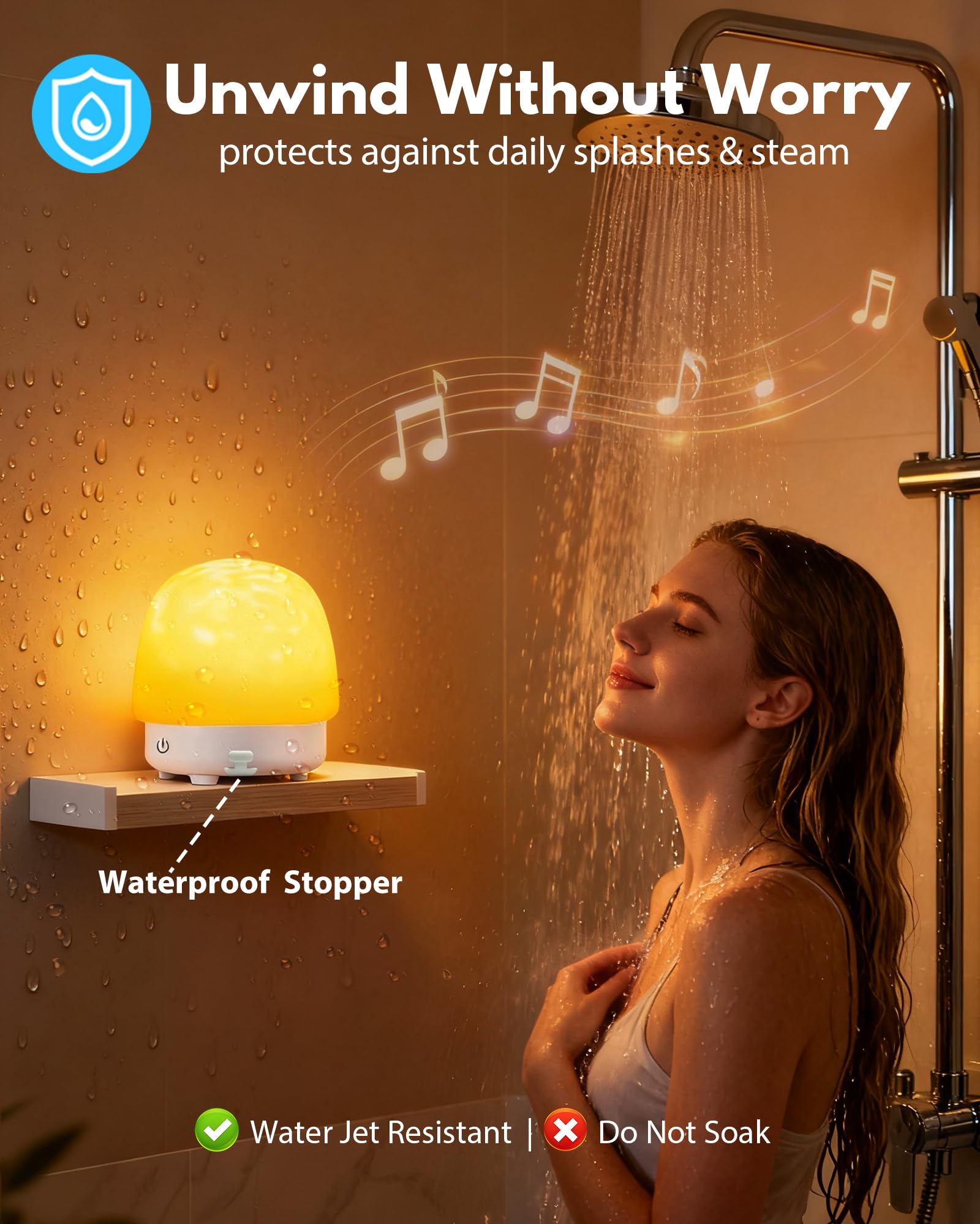 Gotopceed Lumena 16 colors to match mood and decor in your bathroom.