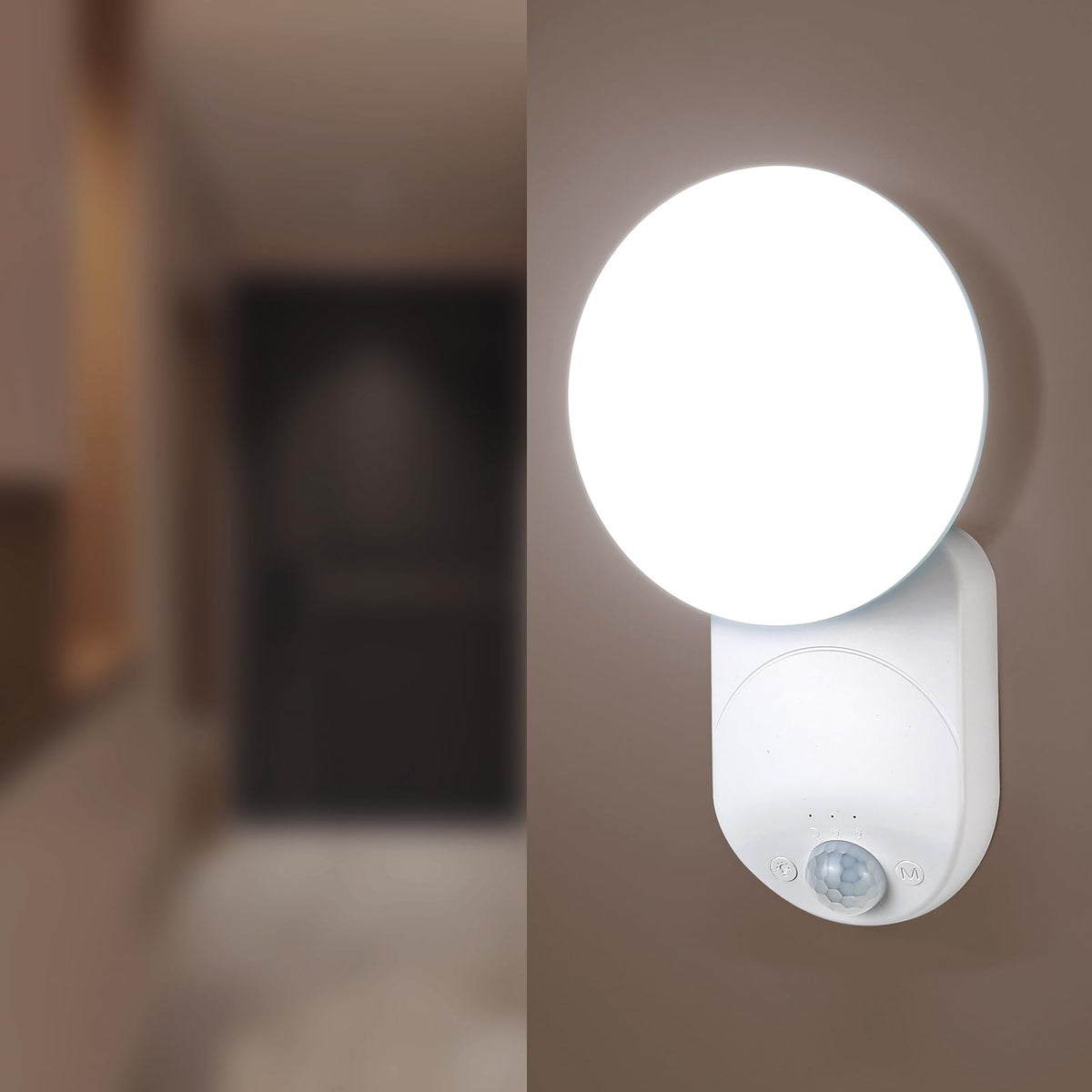 Gotopceed rechargeable motion sensor wall light with remote for easy hallway illumination