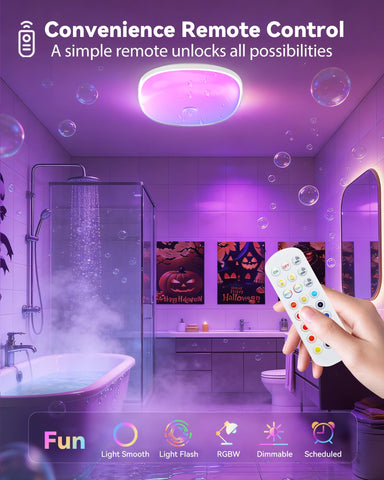 Gotopceed RGB color-cycle mode in-shower lighting for mood settings