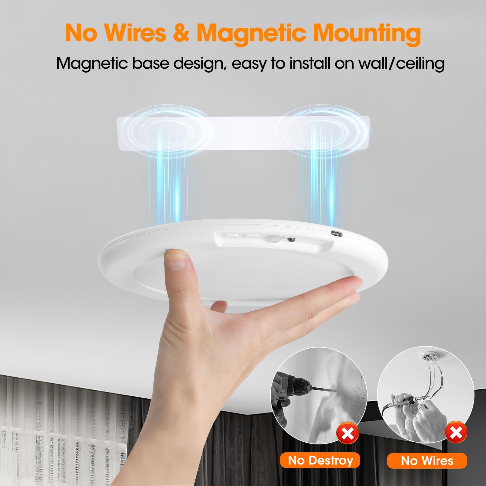 Gotopceed USB rechargeable 8000mAh battery light showing long-lasting power.