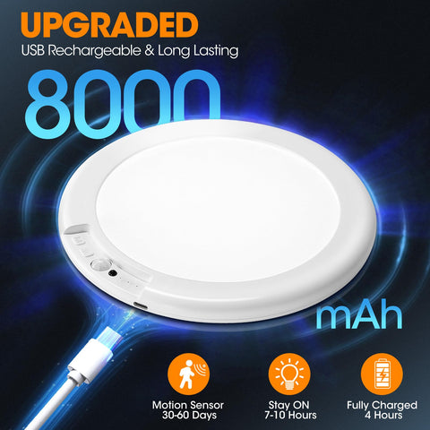 Gotopceed USB rechargeable ceiling light with long-lasting battery life.