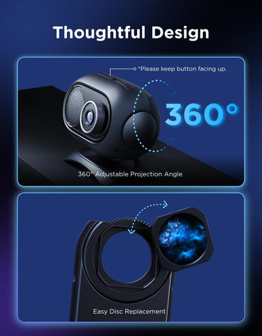 Govee projector offers 360 degree adjustability for flexible viewing