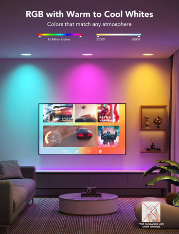 Govee lighting colors option showing vibrant hues for ambient lighting.