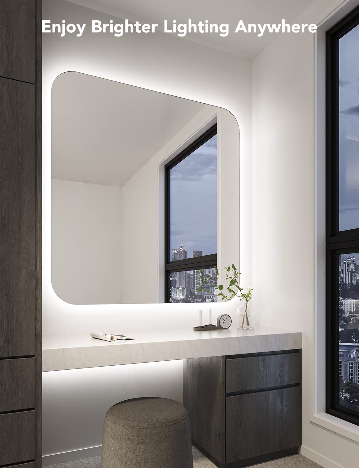 Govee adhesive strips and clips ensure secure installation on clean surfaces