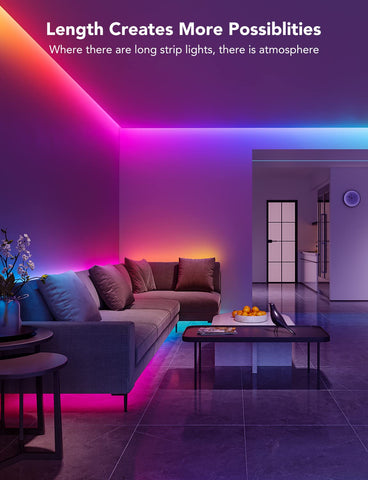 Govee DIY color options and sharing in the Home app inspire creativity.