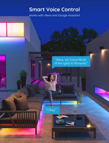 Govee app control interface for quick lighting scenes.