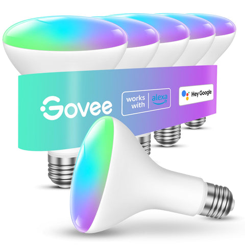Govee BR30 color-range bulb enhances mood with 16 million colors.