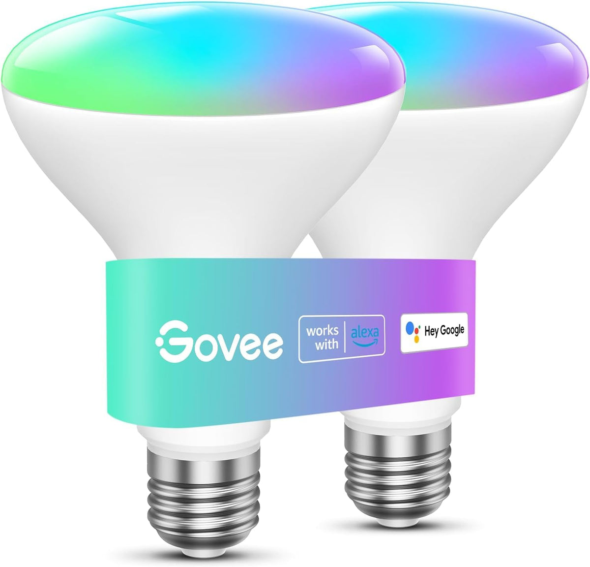 Govee BR30 color cycle living room lighting for mood ambience