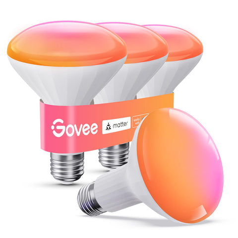 Govee BR30 bulbs with RGBWW color options for vibrant rooms
