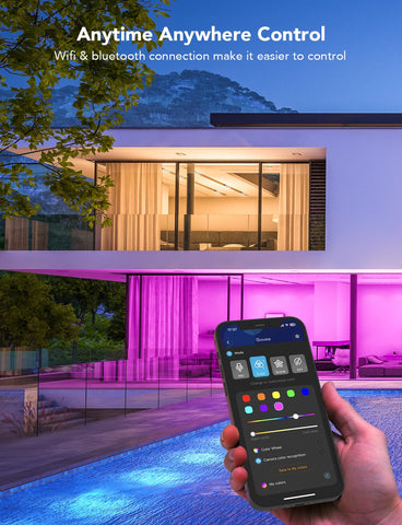 Govee bulbs connect via Wi Fi and Bluetooth for flexible setup