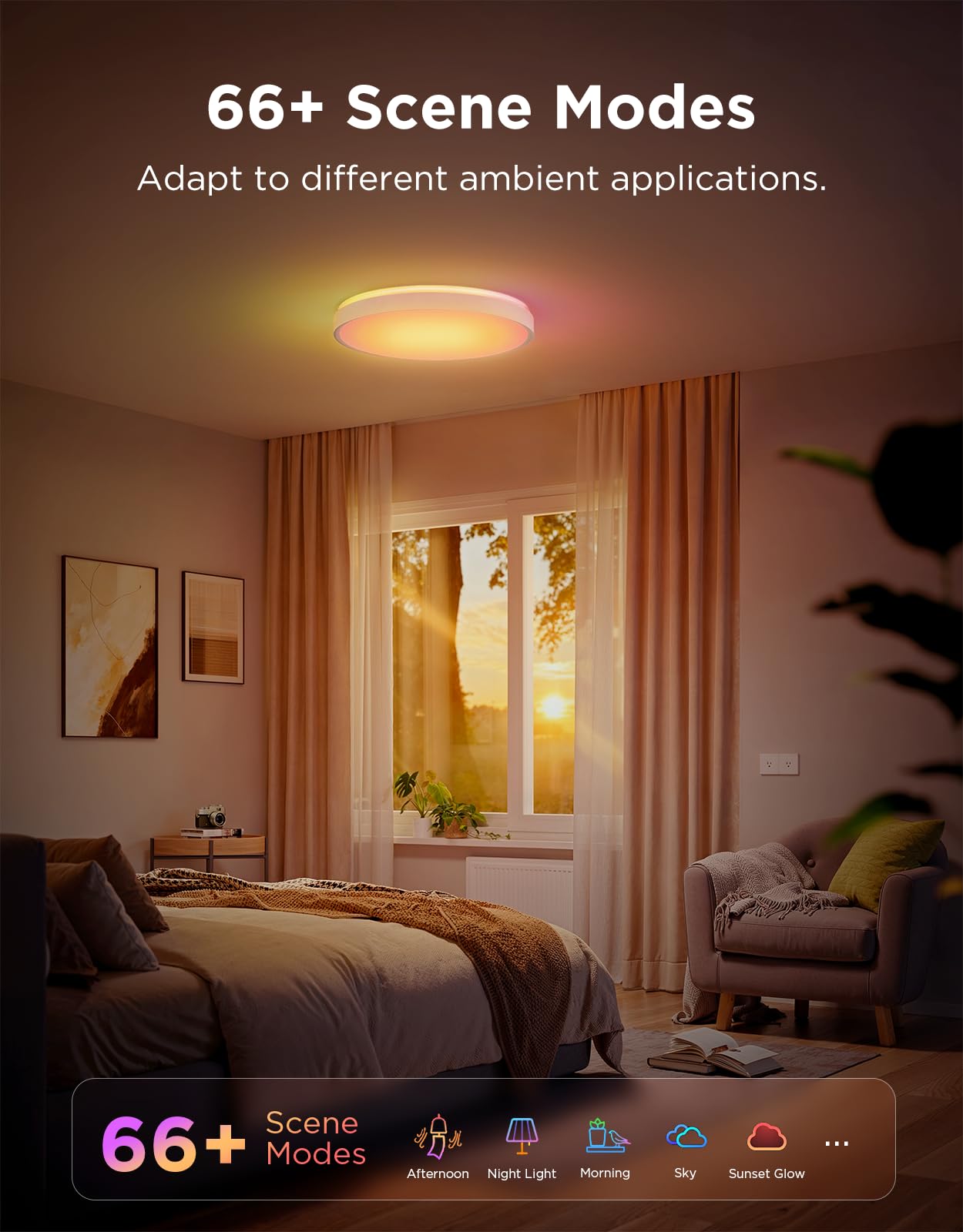 Govee 2700K–6500K range for warm to cool moods.