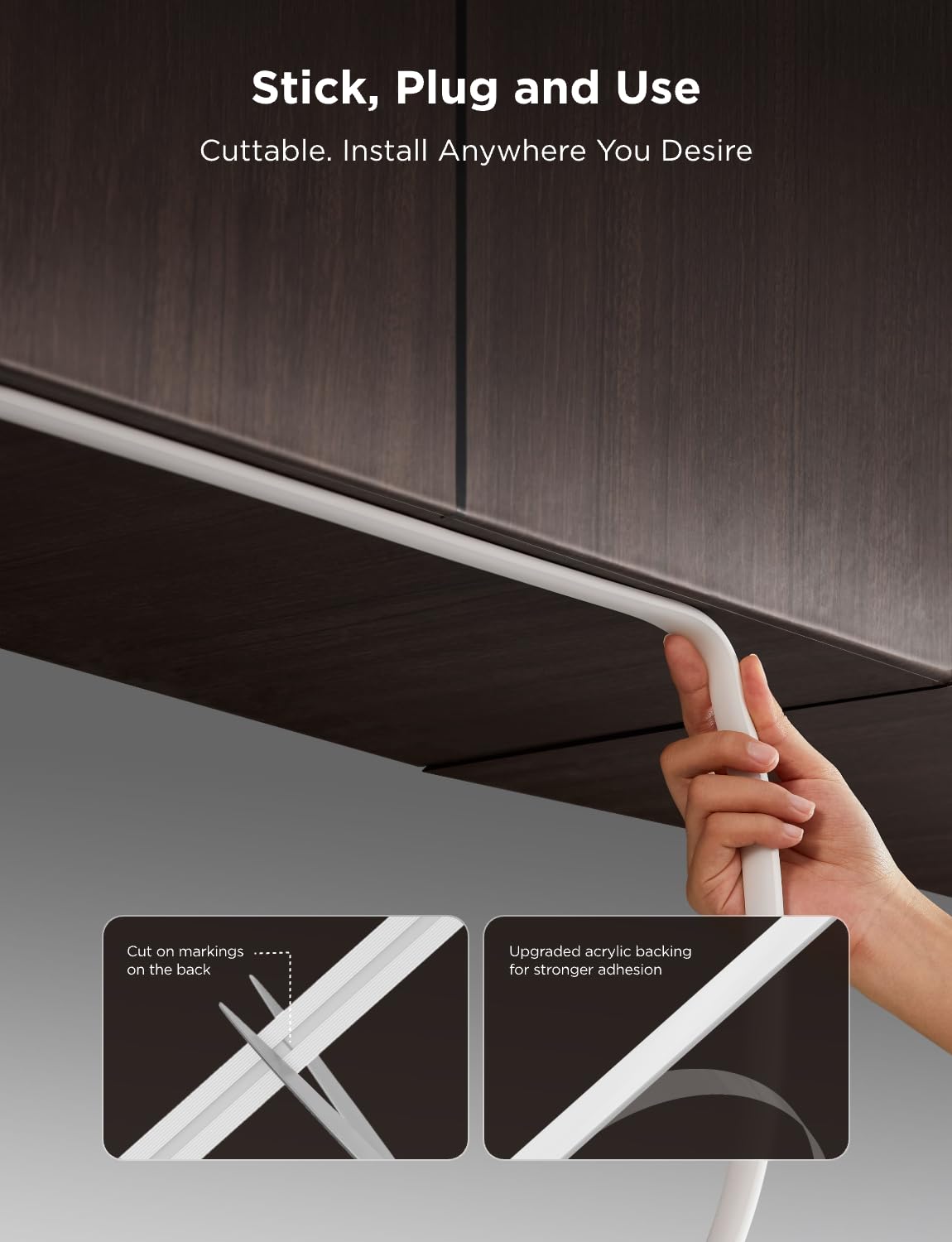 Govee COB LED Strip Light Pro 8cm cut marks for custom lengths.