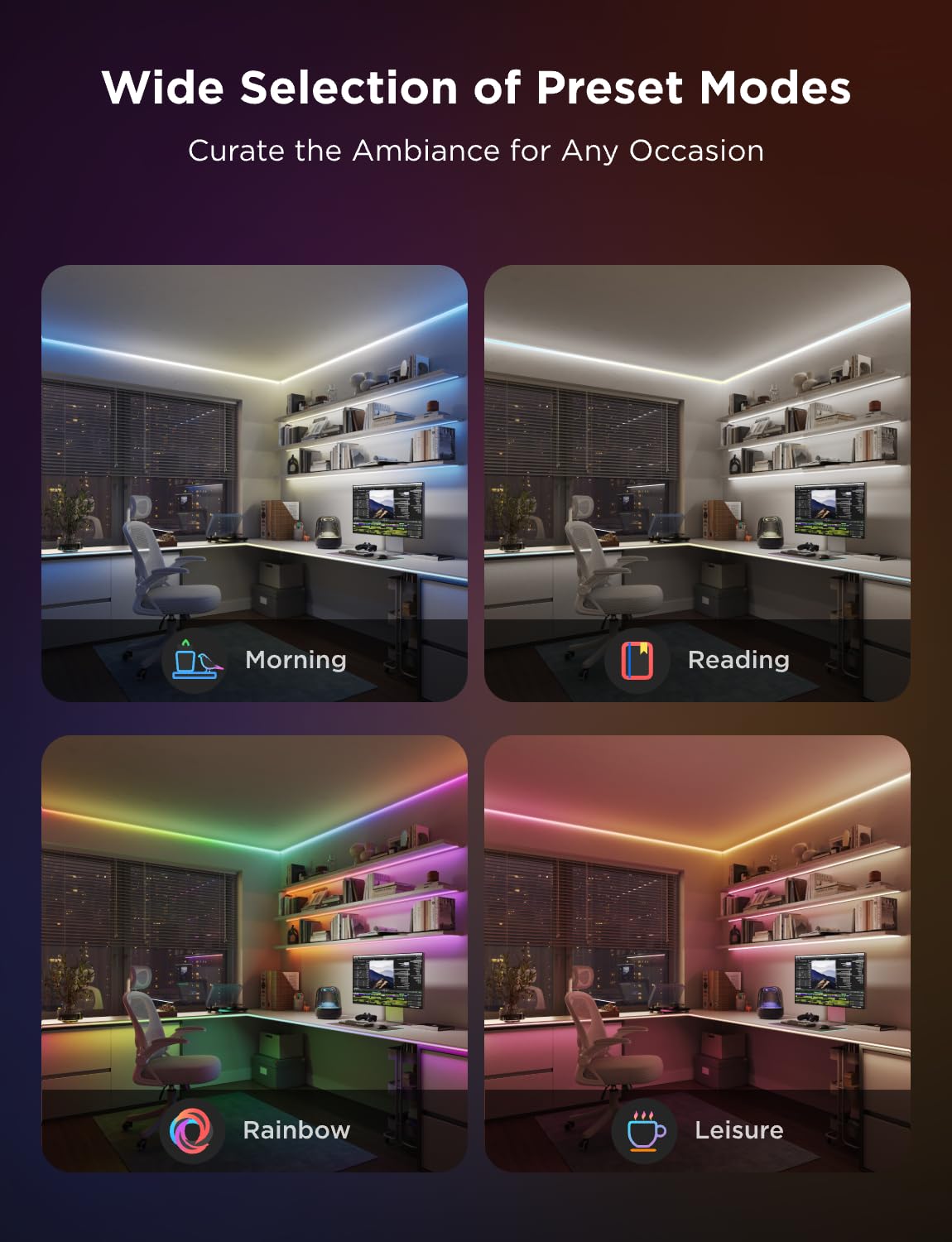 Govee COB LED Strip Light Pro DIY mode for personalized scenes.