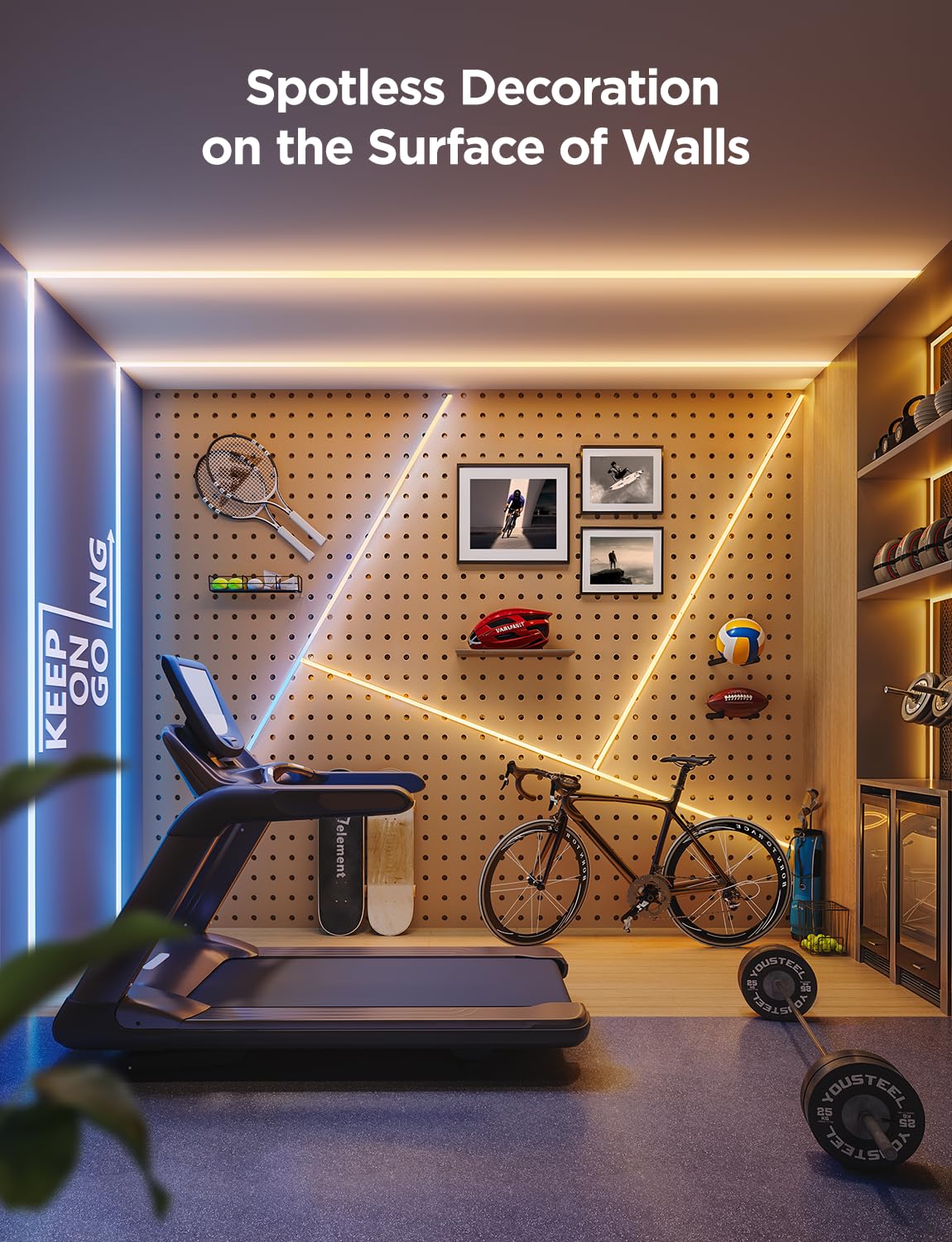 Govee COB LED Strip Light Pro silicone diffusion for even light.