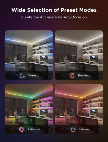 Govee COB LED Strip Light Pro smart home compatibility with Matter, Alexa, and Google.