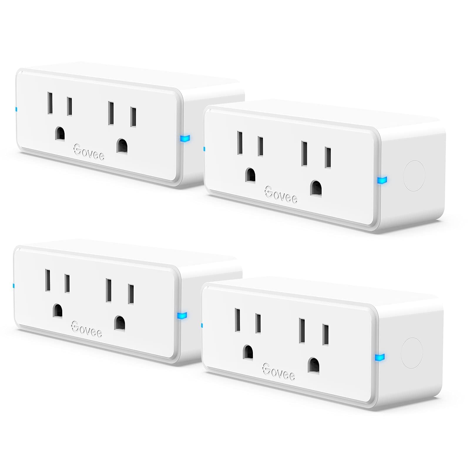Govee Dual Smart Plug 2-in-1 design with four independent outlets for flexibility