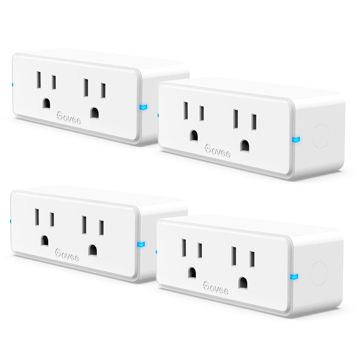 Govee Dual Smart Plug 2-in-1 design with four independent outlets for flexibility