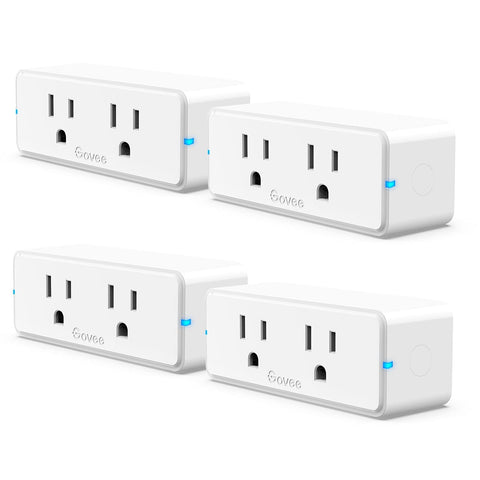 Govee Dual Smart Plug 2-in-1 design with four independent outlets for flexibility