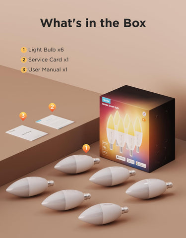 Govee E12 LED Bulb with a candela-base shown for compact ceiling lighting.