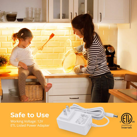 Govee ETL-listed adapter ensures safe, reliable power for everyday use.