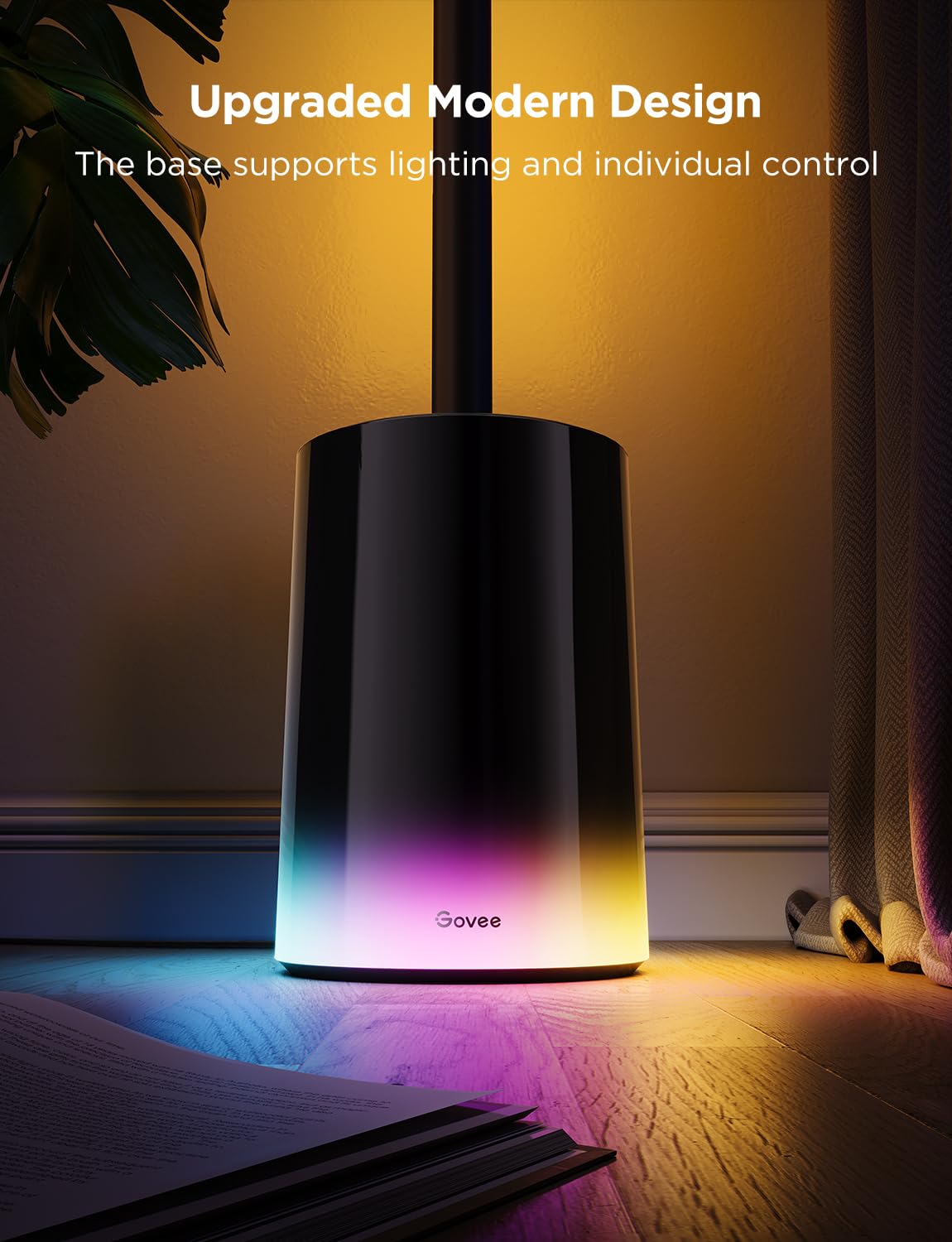 Govee Floor Lamp 2 post gradient showcases customizable gradients for elegant ambiance.