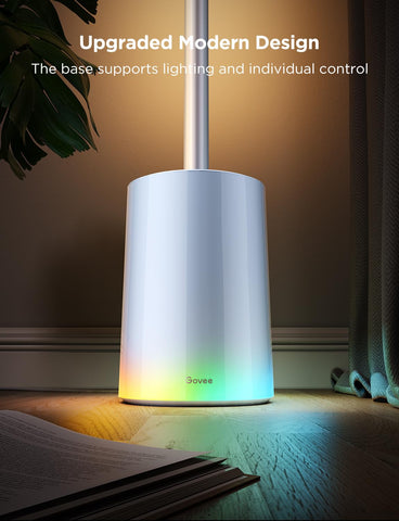 Govee Floor Lamp 2 post vertical illumination enhances reading nooks.