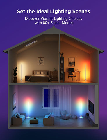 Govee Floor Lamp 2 warm to cool white range supports various tasks.