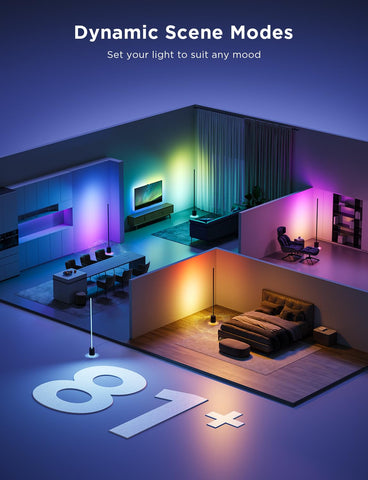 Govee Floor Lamp Pro modern design complements contemporary decor