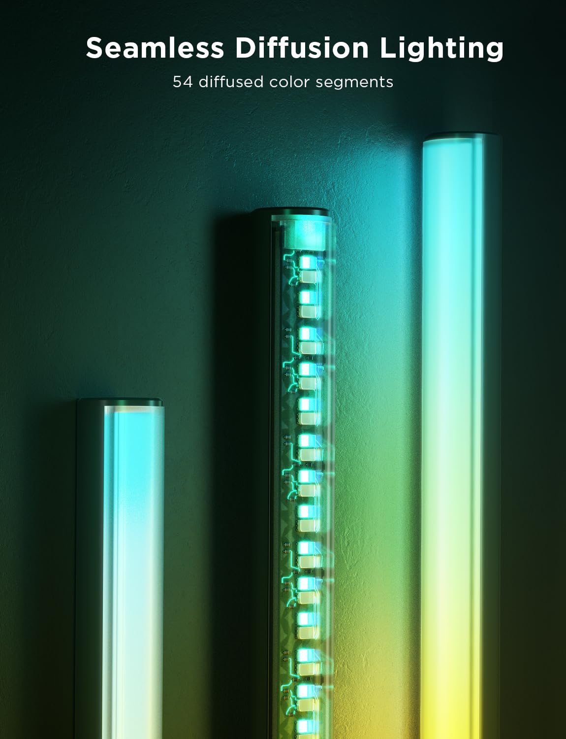 Govee Floor Lamp Pro RGBICWW LEDs detail for smooth color gradients