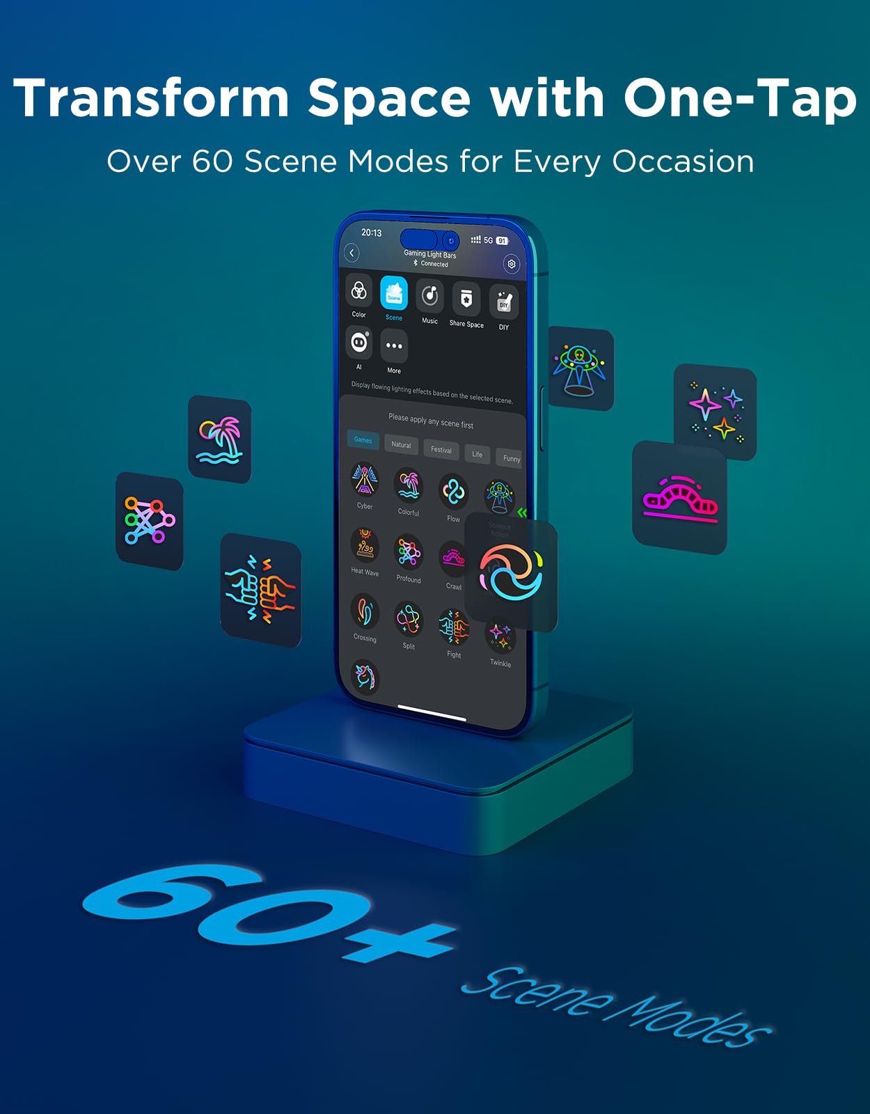 Govee Gaming Light Bars Pro music sync reacts to in-game sounds.